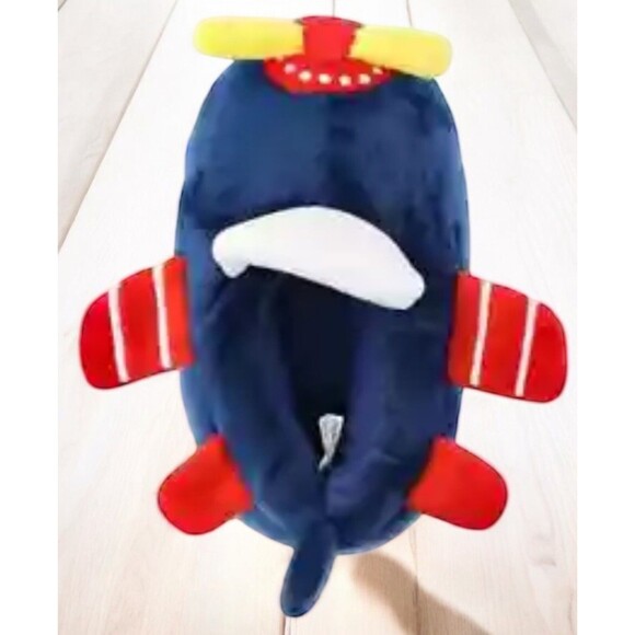 Wonder Nation Toddler Airplane Slippers Boys Girls 7/8 Plush House Shoes NEW - Picture 4 of 6